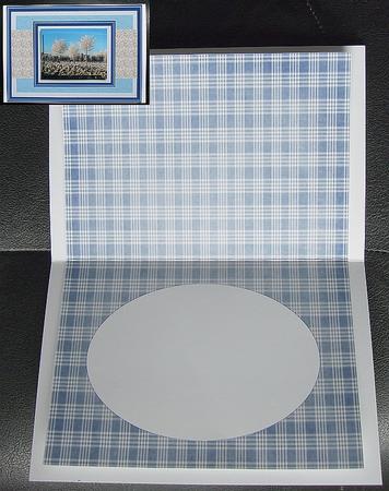 Winter Blue Plaid Insert by GWYNETH GEORGE