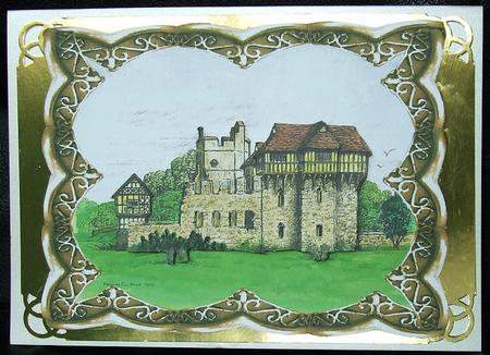 Stokesay Castle Shropshire England Decoupage Card Sheet by GWYNETH GEORGE