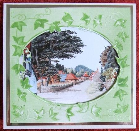 Bourton on the Water Cotswold Quick Card,frame & Sentiments by GWYNETH GEORGE