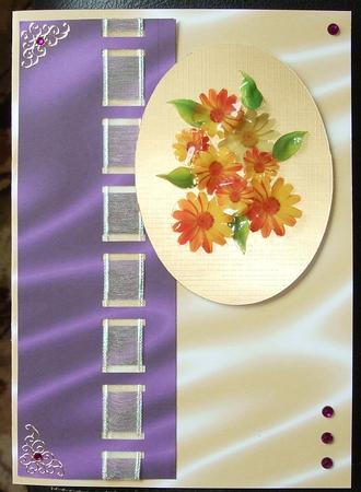 Sumptuous Satin Backing Paper - Purple by GWYNETH GEORGE