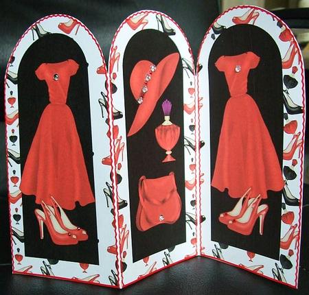 Ladies Accessories Tri Fold Quick Card by GWYNETH GEORGE
