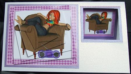 Relaxing Teenager Twisted Pyramid by GWYNETH GEORGE