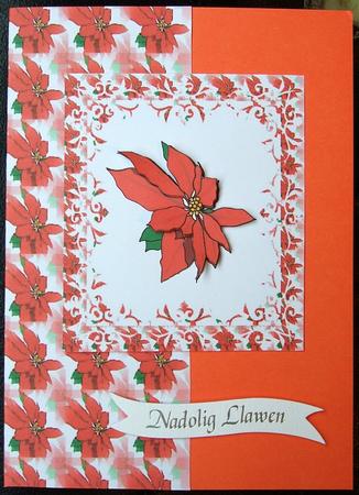 Poinsettia Decoupage by GWYNETH GEORGE