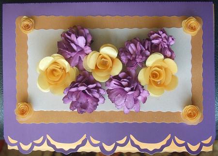 196 Scalloped Border Card by GWYNETH GEORGE