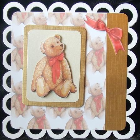 Teddy's Red Bow - Vellum by GWYNETH GEORGE