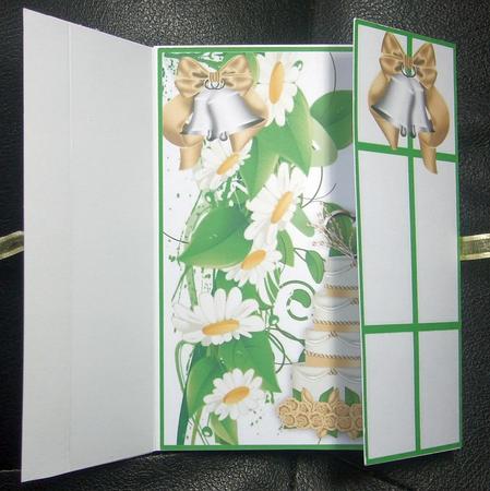 Spring Daisy Wedding with Wedding Cake French Gatefold by GWYNETH GEORGE