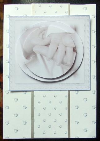 A Baby Boy 2 Card Sheet Pyramid Babies Hands by GWYNETH GEORGE