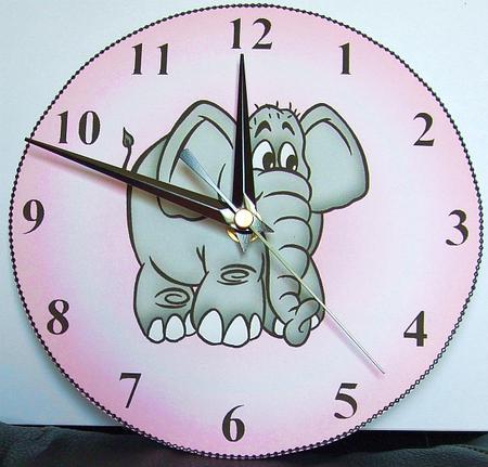 Elephant Clock Face by GWYNETH GEORGE