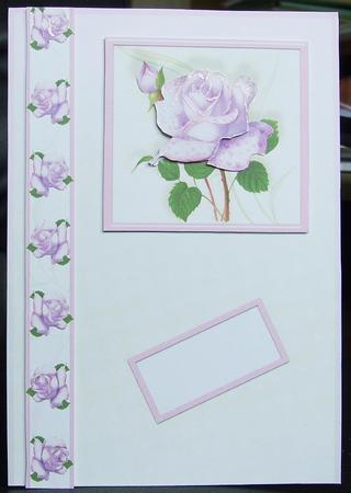 Birthday Rose Quick Card in Lilac by GWYNETH GEORGE