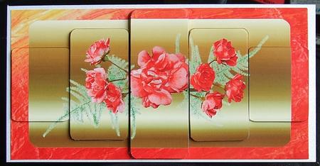 Panelled Carnations by GWYNETH GEORGE
