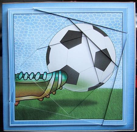 Football Cut and Fold Card by GWYNETH GEORGE