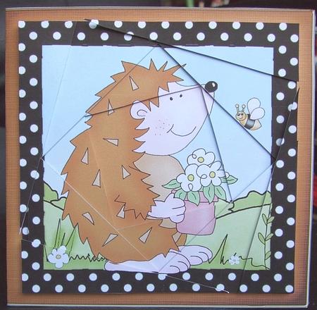 Hedgehog Quick Card Twisted Spiral Side Stacker by GWYNETH GEORGE