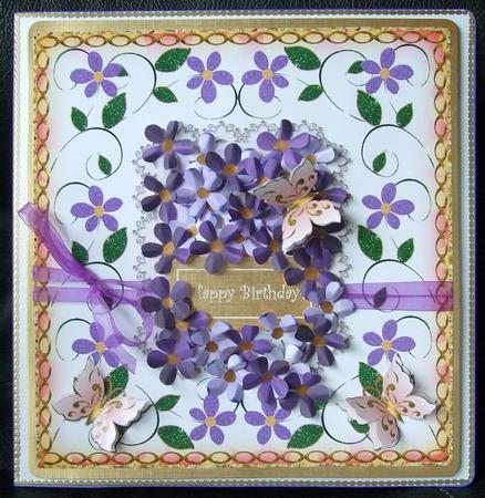 Large Floral Blank Topper 10 by GWYNETH GEORGE