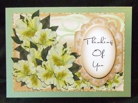 Flowers on Pastel Background Various Occasions Topper 5 by GWYNETH GEORGE