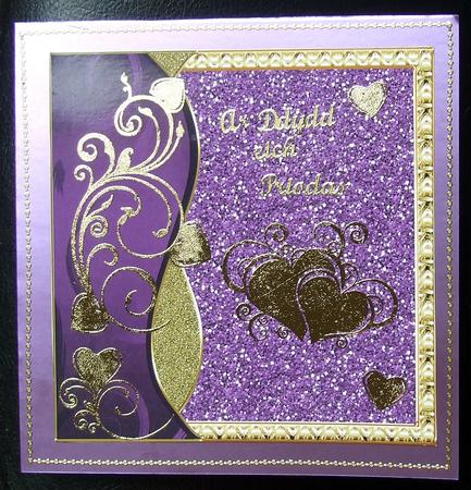Festive Blank 7x7 Glitter Topper 6 by GWYNETH GEORGE