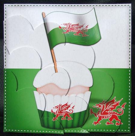 Flying the Flag Wales Shell Edged Corner Side Stacker by GWYNETH GEORGE