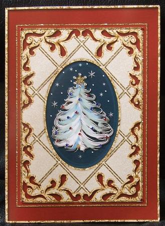 Fluffy Christmas Cut & Fold Quick Christmas Card (2) by GWYNETH GEORGE