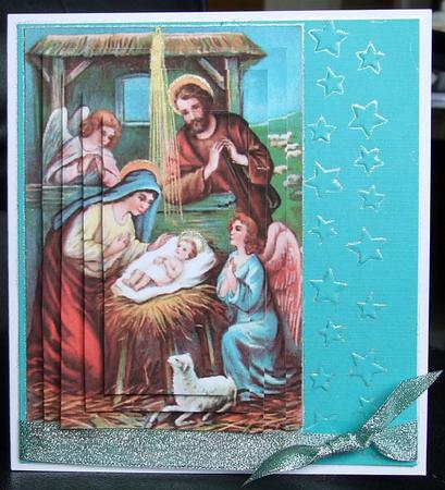 In the Stables Christmas Nativity Pyramids by GWYNETH GEORGE