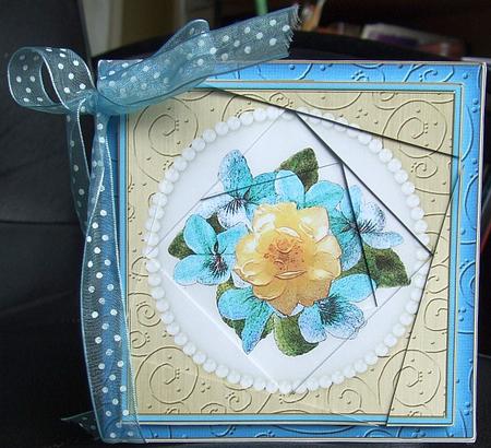 Flowers and Pearls Quick Card Twisted Spiral Side Stacker by GWYNETH GEORGE