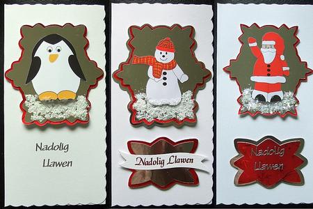 Santa Snowman and Penguin Print and Cut by GWYNETH GEORGE