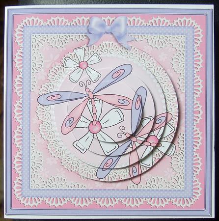 Dreamy Dragonflies Circle Pyramage Topper by GWYNETH GEORGE