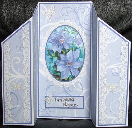 Butterflies & Clematis Theatre Fold by GWYNETH GEORGE