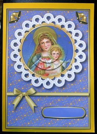 Mary and Baby Jesus Pyramid 2 by GWYNETH GEORGE