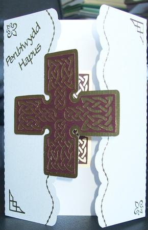 Wavey Edged Gatefold Card by GWYNETH GEORGE