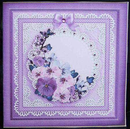 Spring Flowers Cut and Fold Card by GWYNETH GEORGE