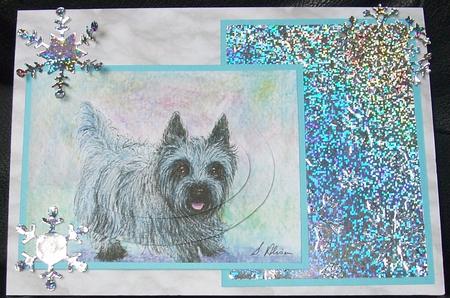 Snow Background Sheet by GWYNETH GEORGE
