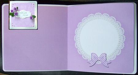Square Pearls and Lace Card Front or Insert by GWYNETH GEORGE
