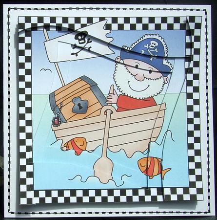 Pirates Ahoy Quick Card with Wavy Spiral Side Stacker by GWYNETH GEORGE