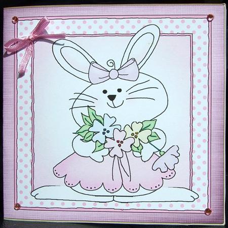 Little Bunny Cut and Fold Quick Card by GWYNETH GEORGE