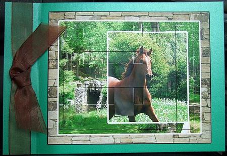 Intertwined Fantastic Horse Card by GWYNETH GEORGE