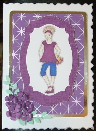 Stars Backing Paper in Purple by GWYNETH GEORGE