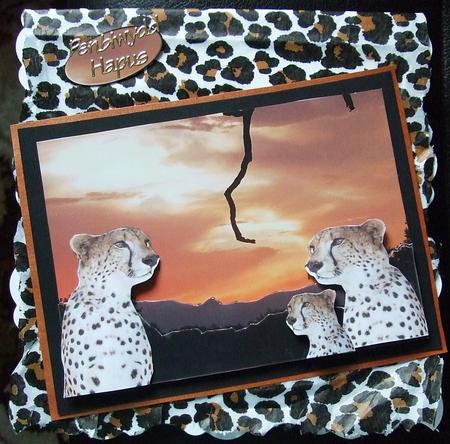 Magic in the Jungle Cheetah in the Sunset by GWYNETH GEORGE