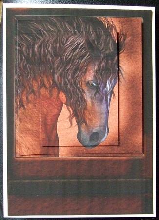 Horse Greeting Quick Card by GWYNETH GEORGE