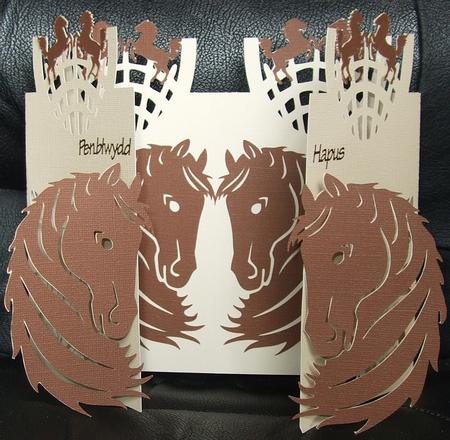 Birthday Horse Door Card by GWYNETH GEORGE