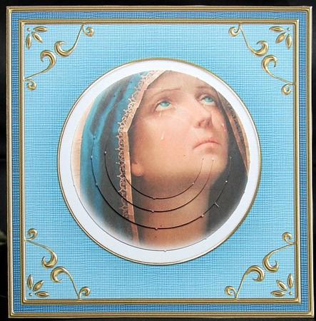 Square 'gold Metallic Frame' Card Front or Insert by GWYNETH GEORGE