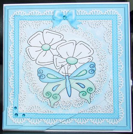 Fluttery Butterfly - Fan Pyramage Topper by GWYNETH GEORGE
