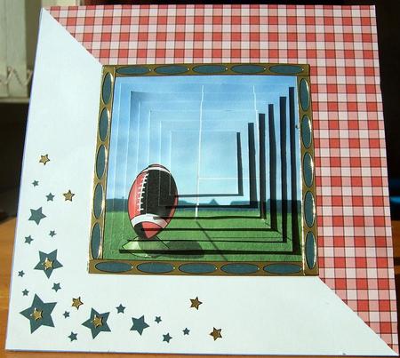 Rugby Quick Card with Pyramage by GWYNETH GEORGE