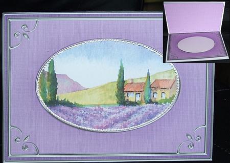A5 'silver Metallic Frame' Card Front or Insert by GWYNETH GEORGE
