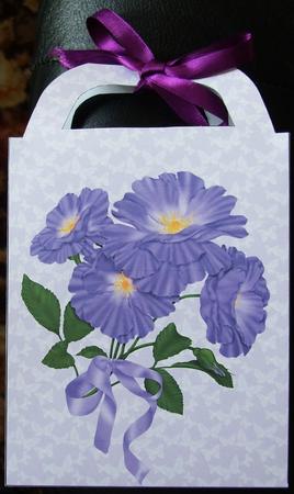 Purple Periwinkle Gift Bag by GWYNETH GEORGE