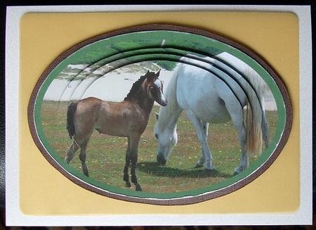 Mother and Baby Grazing by GWYNETH GEORGE