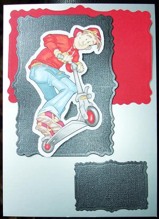 Scooter Dude Digital Stamp by GWYNETH GEORGE