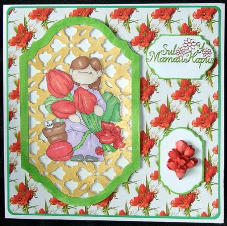 Bunch of Tulips Doodles Digital Stamp by GWYNETH GEORGE