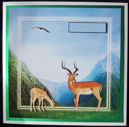 Wild Deer Card Topper by GWYNETH GEORGE