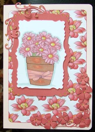 Spring Flowers in Plant Pot by GWYNETH GEORGE