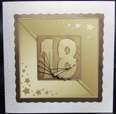 18th Metallic Age Quick Card with Twisted Pyramage by GWYNETH GEORGE