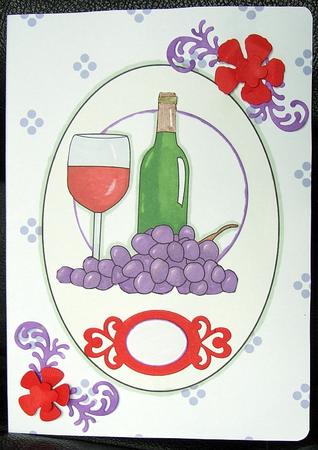 White with Lilac Spots Insert by GWYNETH GEORGE
